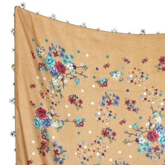 Tulbent Scarf Handmade Crochet Detailing NWOT - Picture 4 of 7